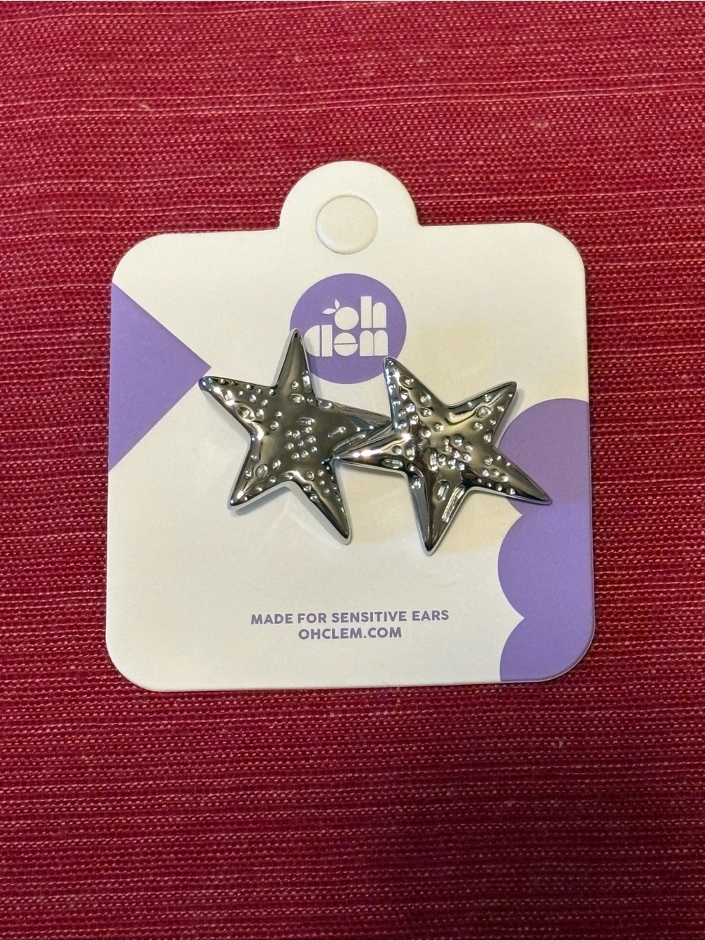 Oh Clem Silver Star Stud Earrings